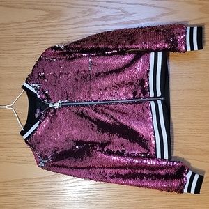 💕💗Adorable Flip Sequin JoJo bomber jacket💕